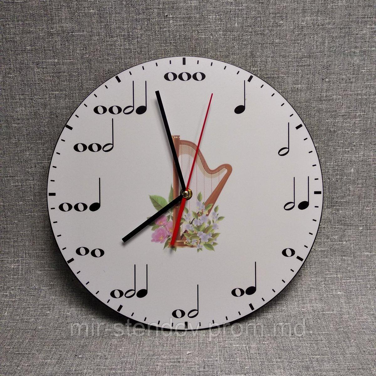 Часы настенные для кабинета музыки.  Арфа, фото 1