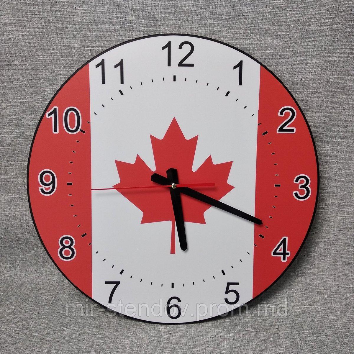 Часы настенные Флаг Канады - фото 1 - id-p4436385