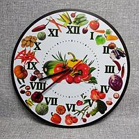 Настенные часы для кухни Овощи
