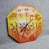 Настенные часы с гербом Украины и пшеницей, фото 2