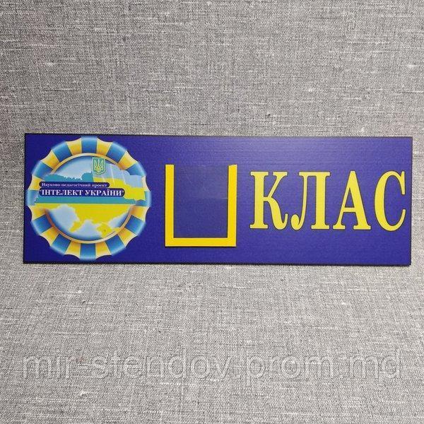 Табличка Интеллект Украины с карманчиком для номера класса - фото 1 - id-p5994795