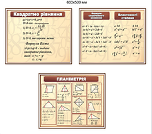 Комплект плакатов Для кабинета математики.