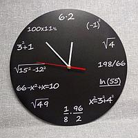 Настенные часы с формулами Чёрные