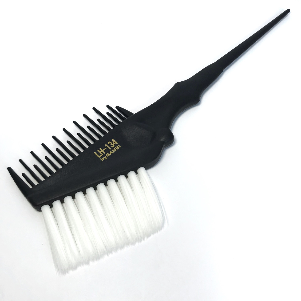 Кисть-расчёска для окрашивания волос DenIS professional с белой щетиной - чёрная 134 - фото 1 - id-p10170637
