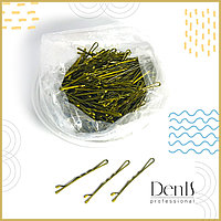 Невидимки для волос DenIS professional H03 волна 5 см. золото - 550 шт.
