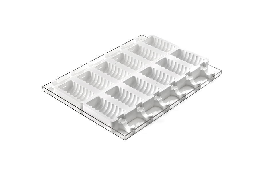 Форма силиконовая для мороженого Silikomart Танго 92x45x27,5 мм (2 формы, поднос, 50 палочек) GEL04 - фото 1 - id-p10171681