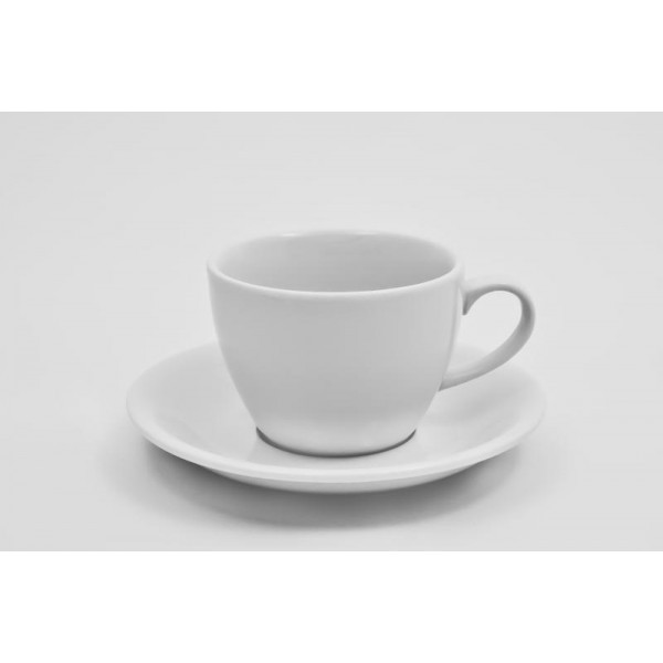 Чашка с блюдцем 200 мл белая фарфор F2120+F2121 - фото 1 - id-p10172030