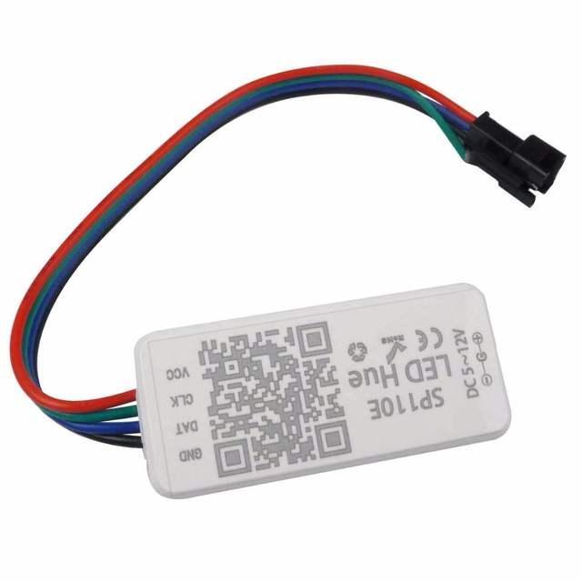 Контроллер с Bluetooth управлением SP110E | RGB, RGBW, 5-12 В | для адресуемой ленты - фото 1 - id-p10172844