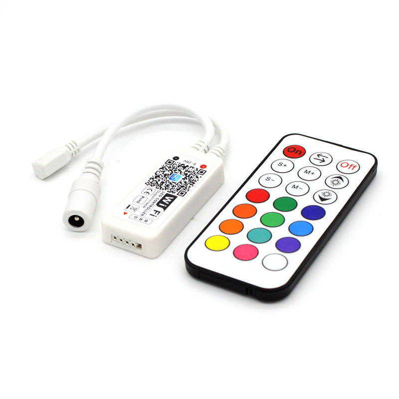 Wi-Fi RGB контроллер с таймером и цветомузыкальным режимом + пульт 21кнопка - фото 1 - id-p10172849