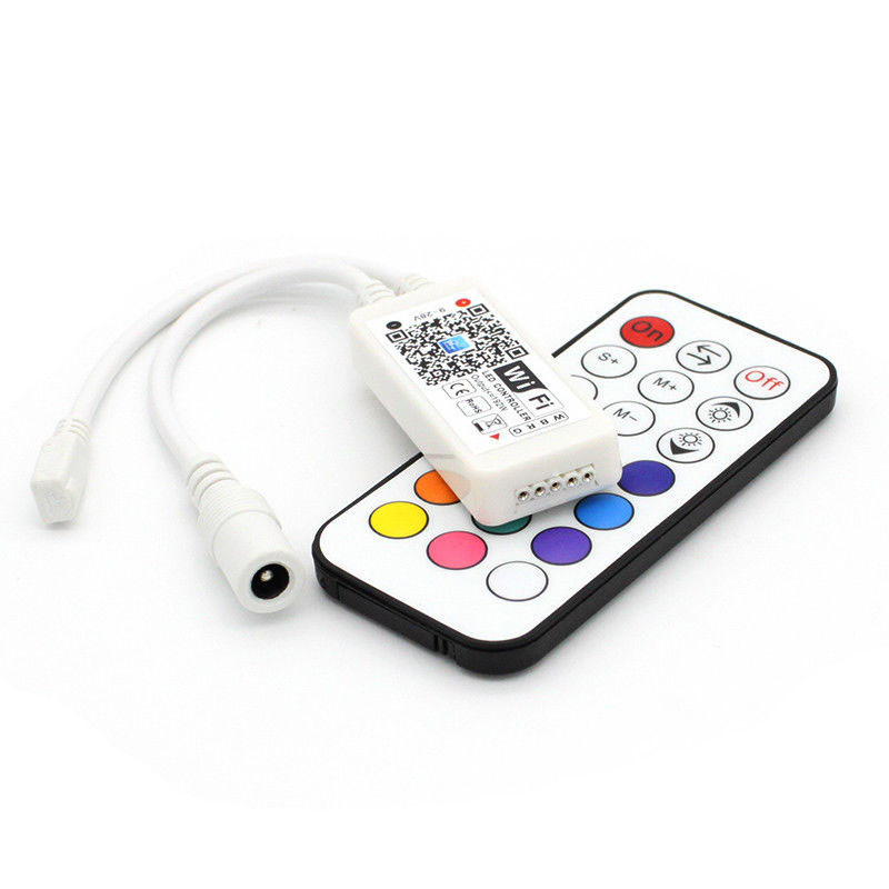 Wi-Fi RGBW контроллер с таймером и цветомузыкальным режимом + пульт 21кнопка - фото 1 - id-p10172850