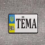 Номер Сувенирный маленький (Герб UA) 12х8 см, фото 2