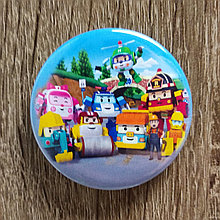 Значок металлический Робокар полли