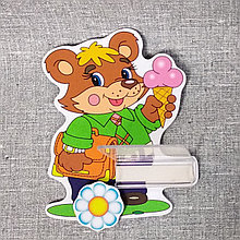 Стенд для рисунка и поделки Медвежонок с мороженым