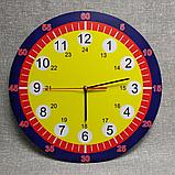 Обучающие настенные часы. Тёмно-синий ободок, фото 2