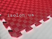 Коврик-пазл (мягкий пол татами ласточкин хвост) IZOLON EVA SPORT 1000х1000х10мм, красный