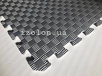 Коврик-пазл (мягкий пол татами ласточкин хвост) IZOLON EVA SPORT 1000х1000х10мм, серый