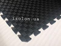 Коврик-пазл (мягкий пол татами ласточкин хвост) IZOLON EVA SPORT 1000х1000х10мм, черный