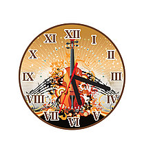 Часы настенные для кабинета музыки. "Первая скрипка"