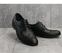 Туфли мужские классические натуральная кожа черные на шнуровке ( Vivaro 611 чк)