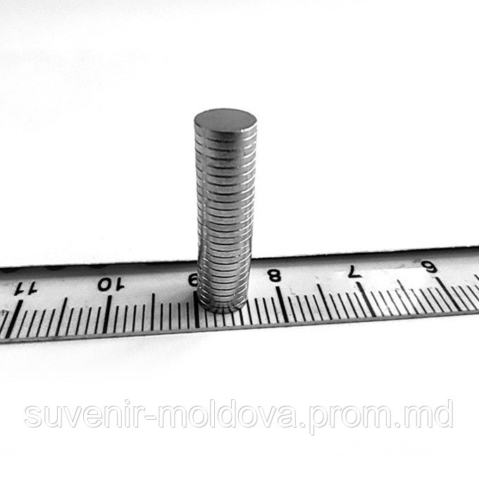 Неодимовый магнит диск 6х1 мм - фото 1 - id-p10202365
