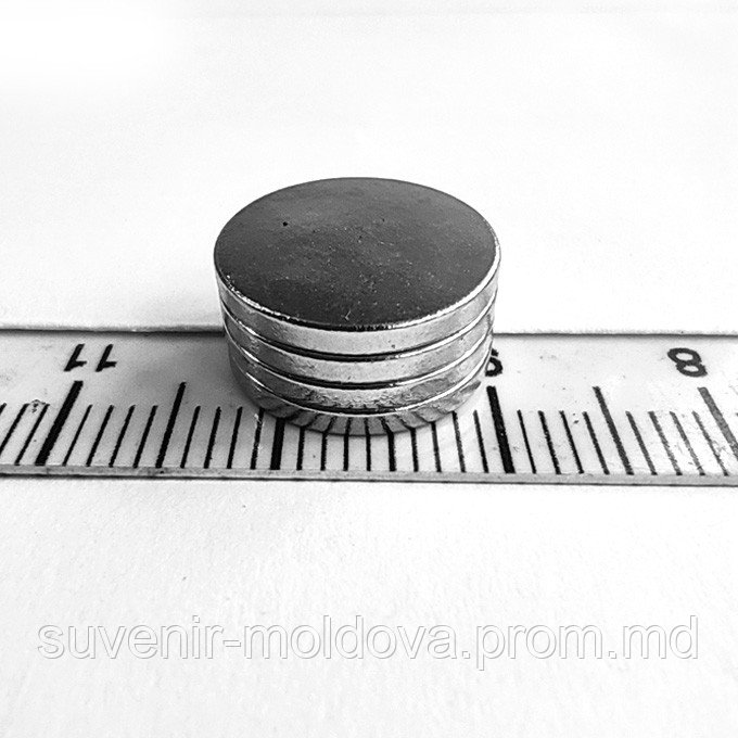 Неодимовый магнит диск 13х1,5 мм - фото 1 - id-p10202370
