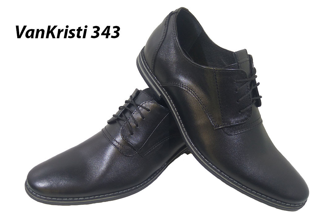 Туфли мужские натуральная кожа черные на шнуровке (343 ) 43 - фото 1 - id-p10202490