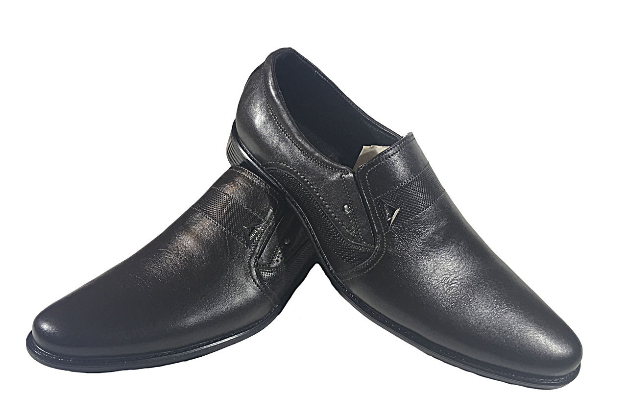 Туфли мужские классические натуральная кожа коричневые на резинке (399к) 43 - фото 1 - id-p10202492