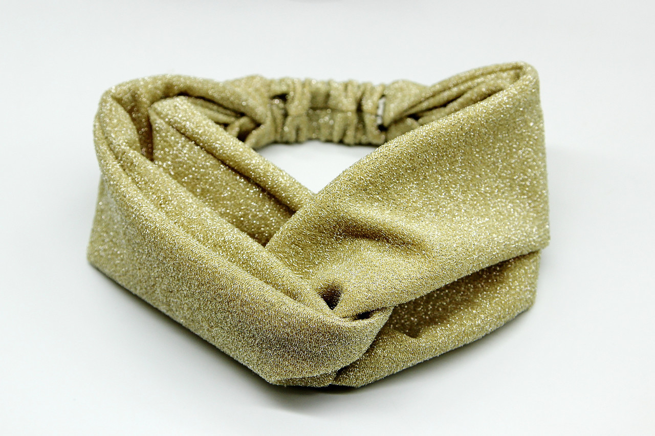 Женская повязка на голову, повязка-чалма (золотая) - фото 1 - id-p10202548
