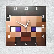 Часы настенные Майнкрафт Стив