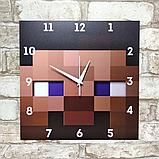 Часы настенные Майнкрафт Стив, фото 4