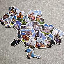 Магнітний пазл "Україна-2". Карта України із пам'ятками обласних центрів