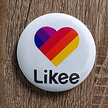 Значок металлический Likee. Логотип