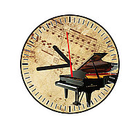 Часы настенные для кабинета музыки. "Рояль"