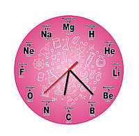 Часы настенные "Химическое время" (Розовые)