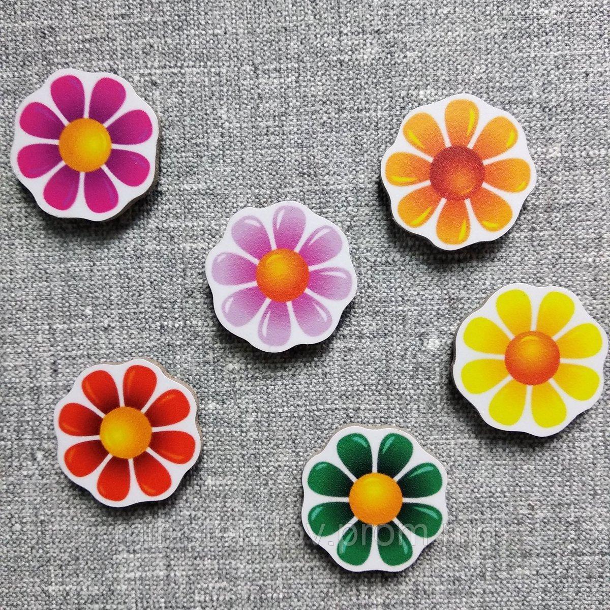 Цветочек. Магнит канцелярский, фото 1