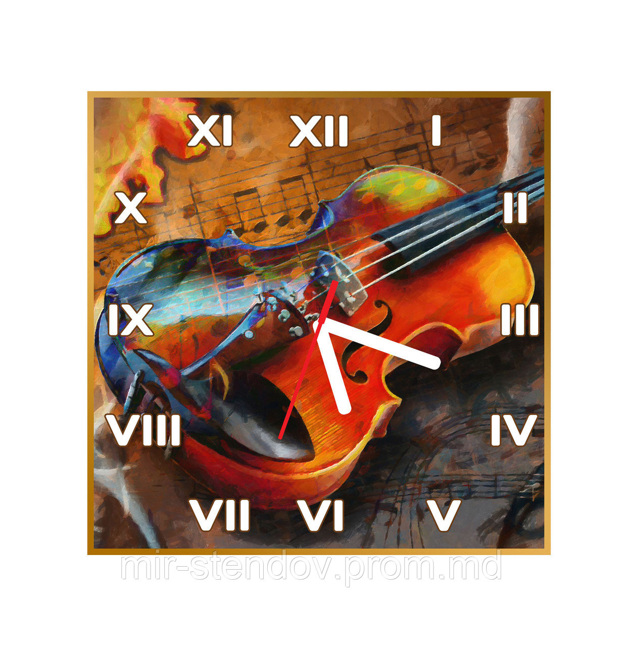 Часы настенные для кабинета музыки. "Портрет скрипки", фото 1
