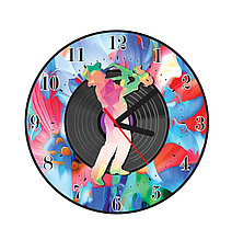 Часы настенные для кабинета музыки. "Ретро-джаз"