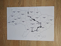 Раскраска карта Украины большая А2