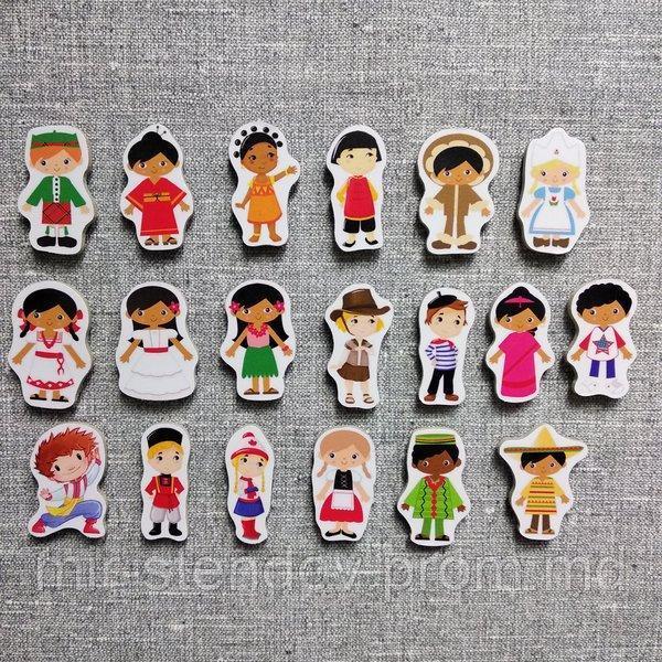 Набор обучающих магнитов Народы мира, фото 1