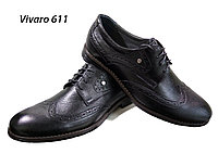Туфли мужские классические натуральная кожа черные на шнуровке ( Vivaro 611 чк) 40