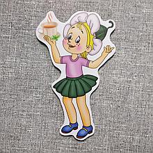 Девочка колокольчик с чашкой чая. Настенная декорация