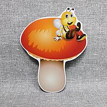 Пчёлка на грибочке. Настенная декорация