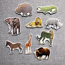 Африканские животные. Магнитики развивающие. Набор