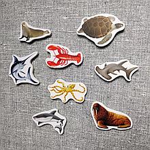 Морские обитатели. Магнитики развивающие. Набор