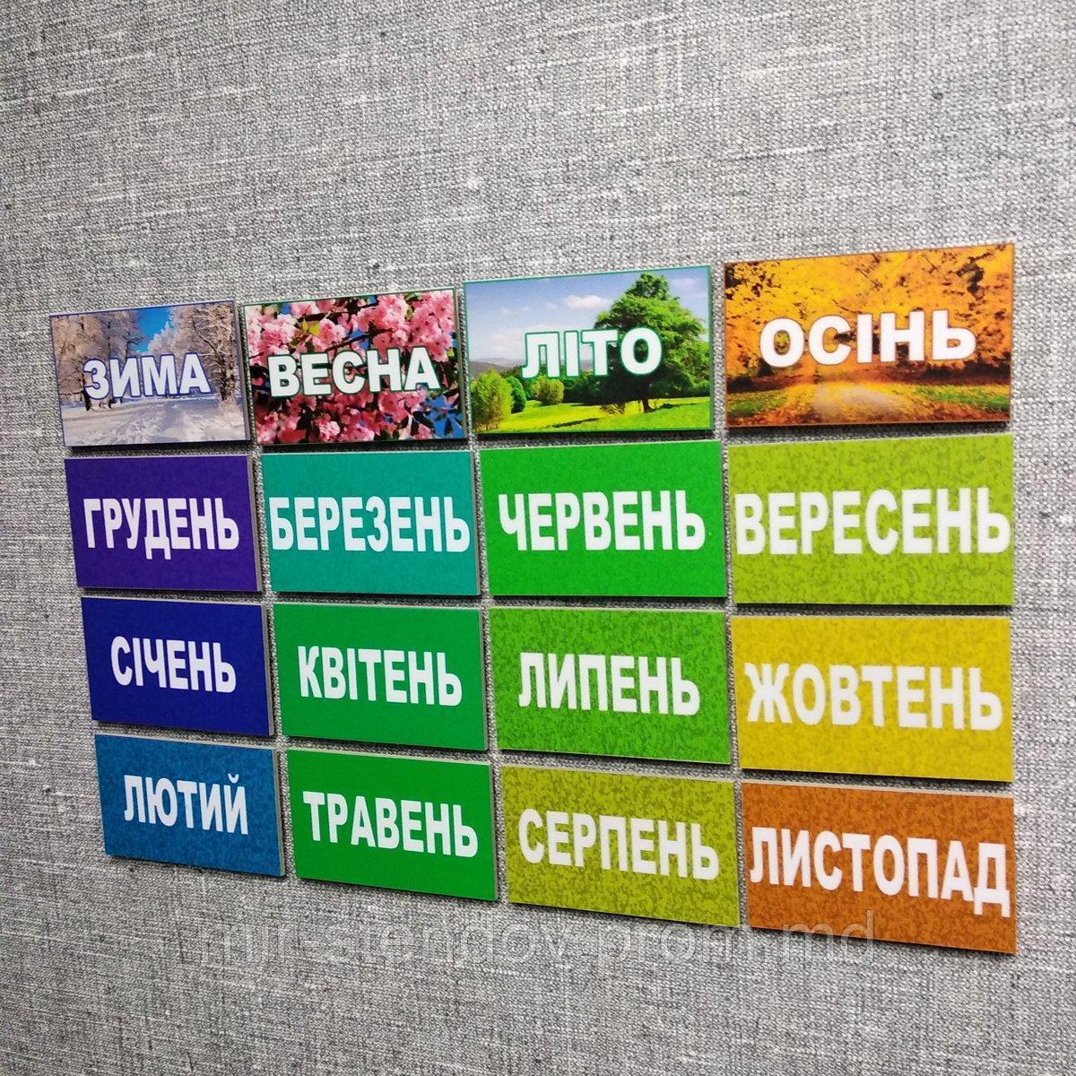 Месяца и времена года. Набор магнитов, фото 1