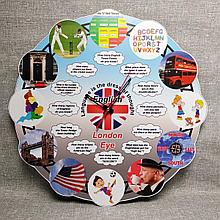 Настенные часы для кабинета английского языка. "Колесо обозрения"