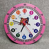 Обучающие настенные часы Феи (Малиновый ободок), фото 2