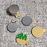 Магнит неодимовый, шайба с клеевым слоем 10х1 мм, фото 5