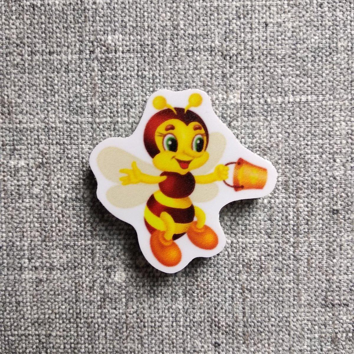 Магнитик канцелярский Пчёлка с ведром, фото 1