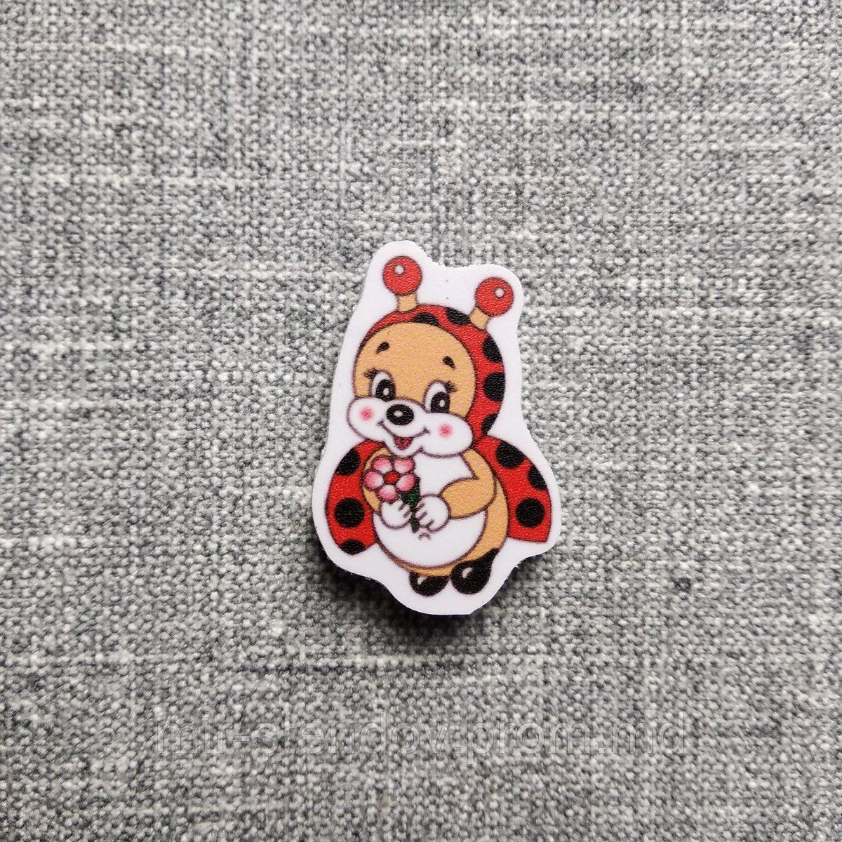 Магнитик канцелярский Божья коровка, фото 1